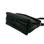 Celine Vintage Triomphe Logo Leather Shoulder Bag Pochette Crossbody Black — view 8