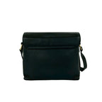 Celine Vintage Triomphe Logo Leather Shoulder Bag Pochette Crossbody Black — view 3