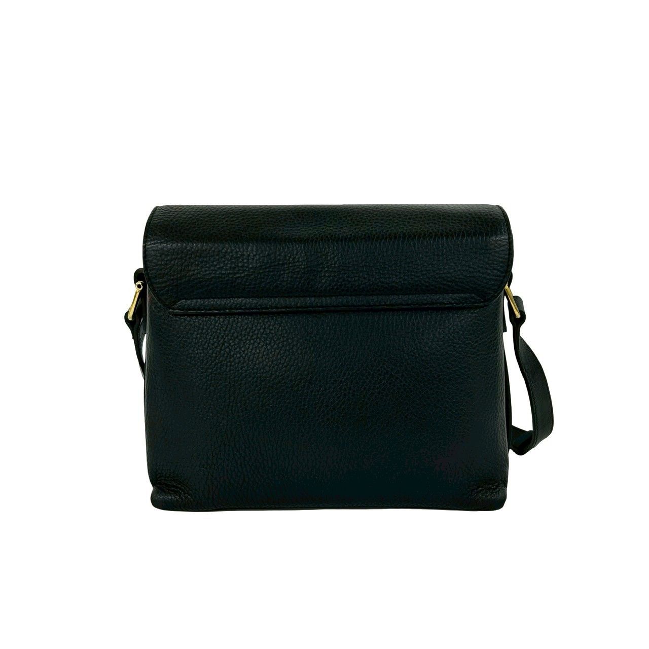 Celine Vintage Triomphe Logo Leather Shoulder Bag Pochette Crossbody Black — view 3