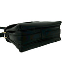 Celine Vintage Triomphe Logo Leather Shoulder Bag Pochette Crossbody Black — view 7