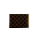 Celine Box Macadam Blason Triomphe Leather Trifold Key Case Key Cover Brown — view 2