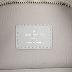 Louis Vuitton Monogram Flat Messenger Chain Shoulder Bag Crossbody Light Gray — view 7