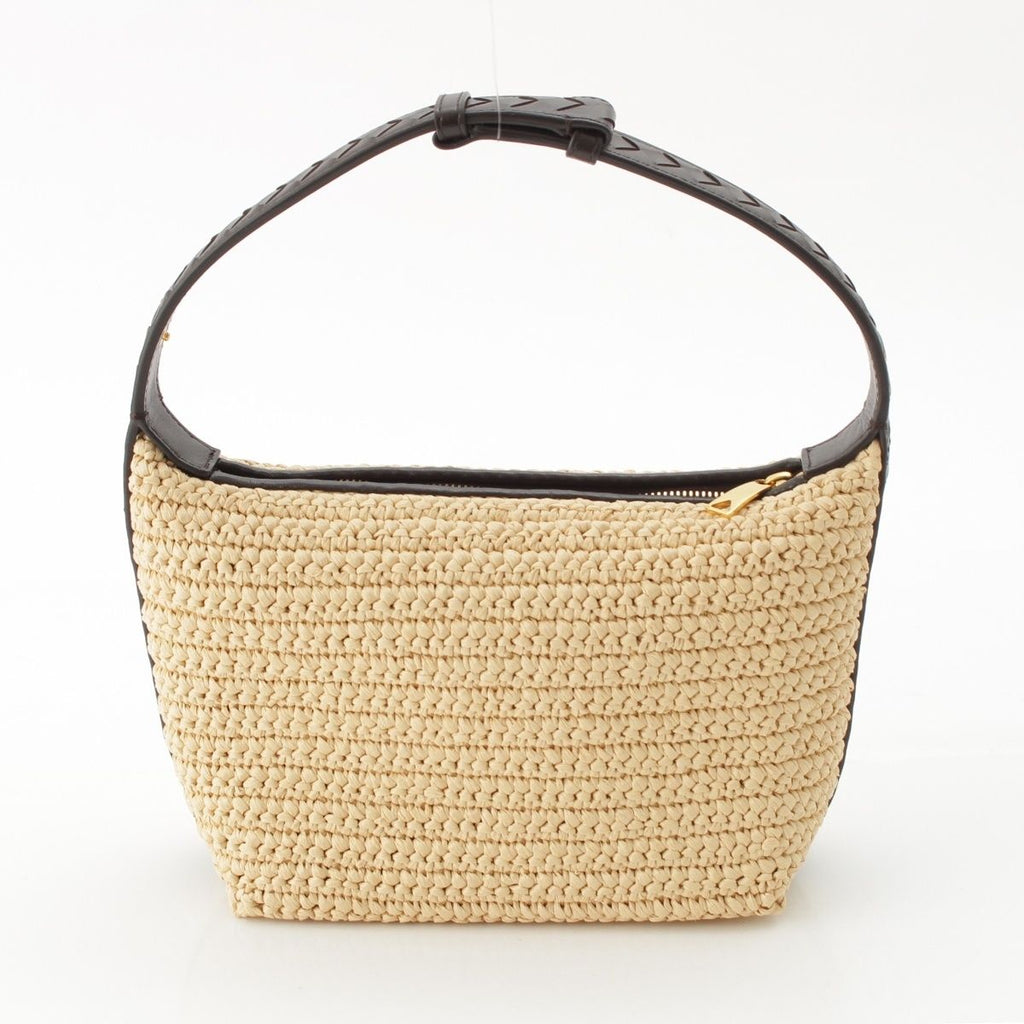 Bottega Veneta Mini Wallace Raffia Basket Intrecciato Shoulder Bag Brown — view 4