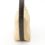 Bottega Veneta Mini Wallace Raffia Basket Intrecciato Shoulder Bag Brown — view 3