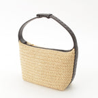 Bottega Veneta Mini Wallace Raffia Basket Intrecciato Shoulder Bag Brown — view 2