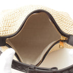 Bottega Veneta Mini Wallace Raffia Basket Intrecciato Shoulder Bag Brown — view 6