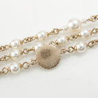Chanel Pearl CC Logo Chain Belt 332 333 Set Gold — view 8