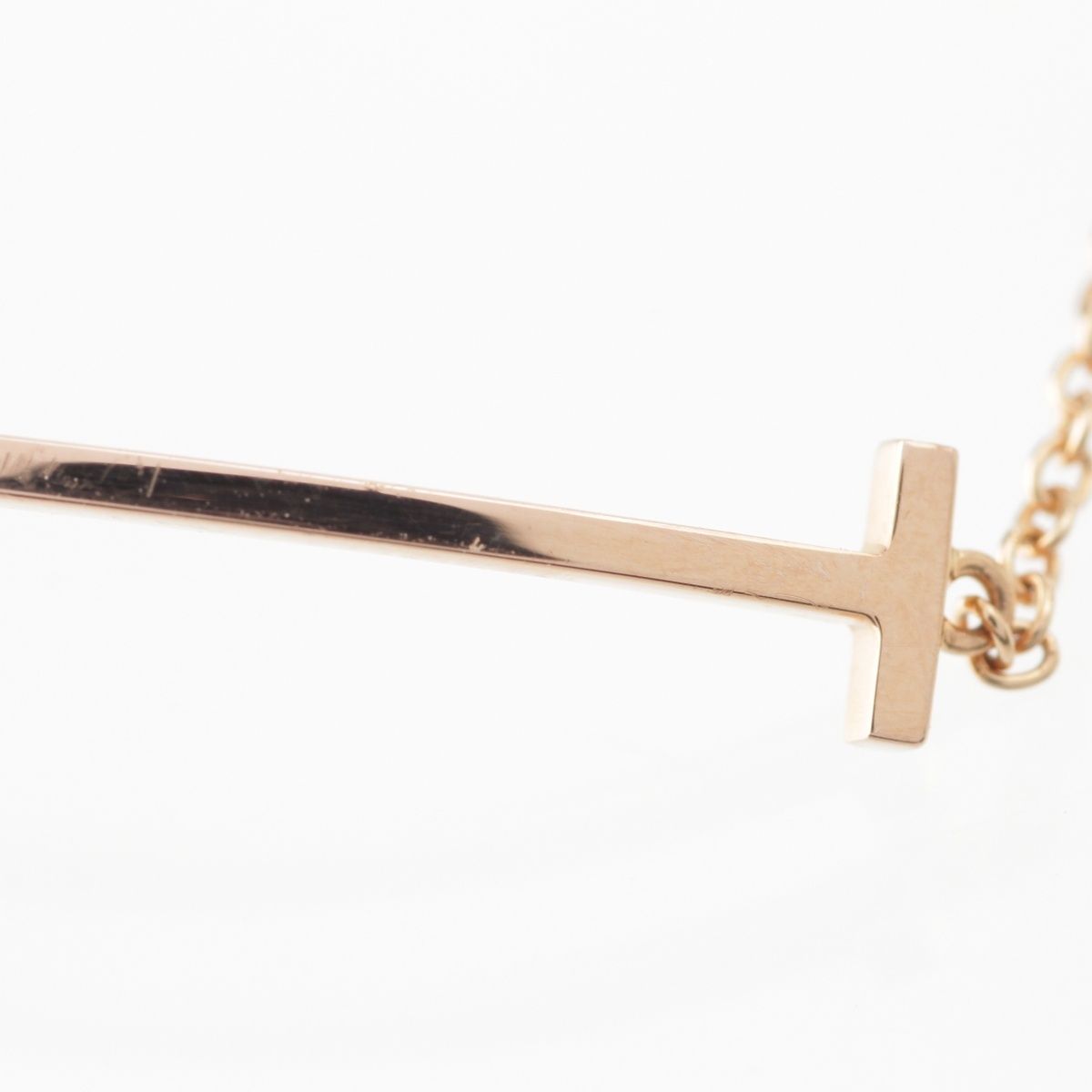 Tiffany & Co T Smile Chain Bracelet 750 Rose Gold — view 2