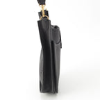 Hermes Taurillon Clemence Evelyne Trois Logo Shoulder Bag Black Gold PM — view 3