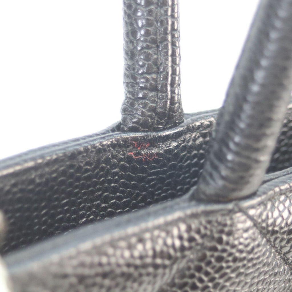 Chanel Black Caviar Silver Reissue Tote — view 7