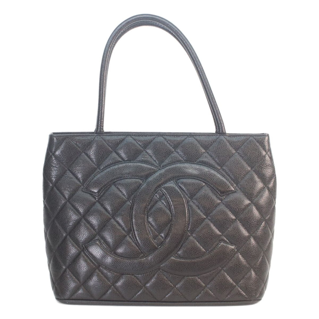 Chanel Black Caviar Silver Reissue Tote