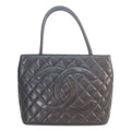 Chanel Black Caviar Silver Reissue Tote