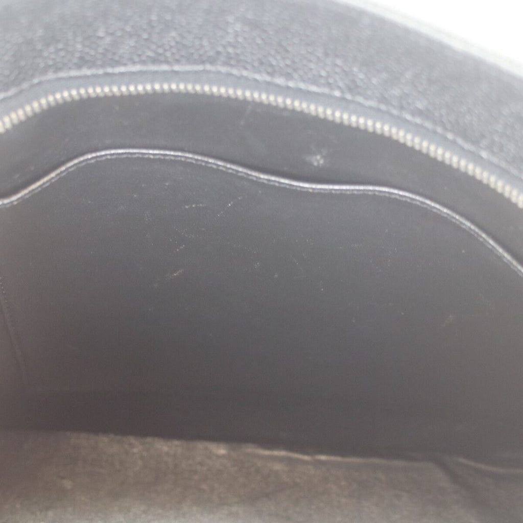 Chanel Black Caviar Silver Reissue Tote — view 9