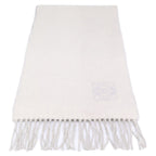 Loewe Anagram Wool Cashmere Reversible Fringe Scarf — view 2