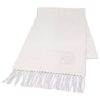 Loewe Anagram Wool Cashmere Reversible Fringe Scarf