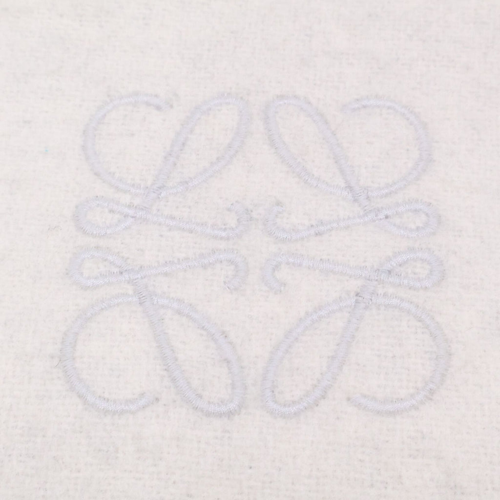 Loewe Anagram Wool Cashmere Reversible Fringe Scarf — view 7