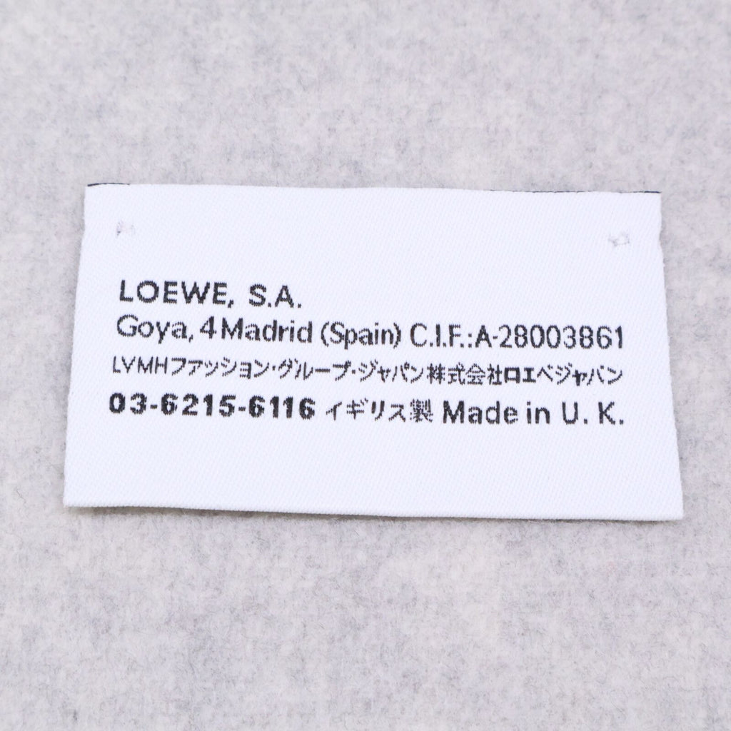 Loewe Anagram Wool Cashmere Reversible Fringe Scarf — view 5