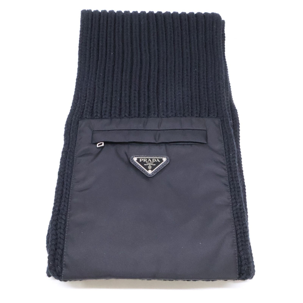 Prada Re-Nylon Gabardine Wool Scarf — view 2
