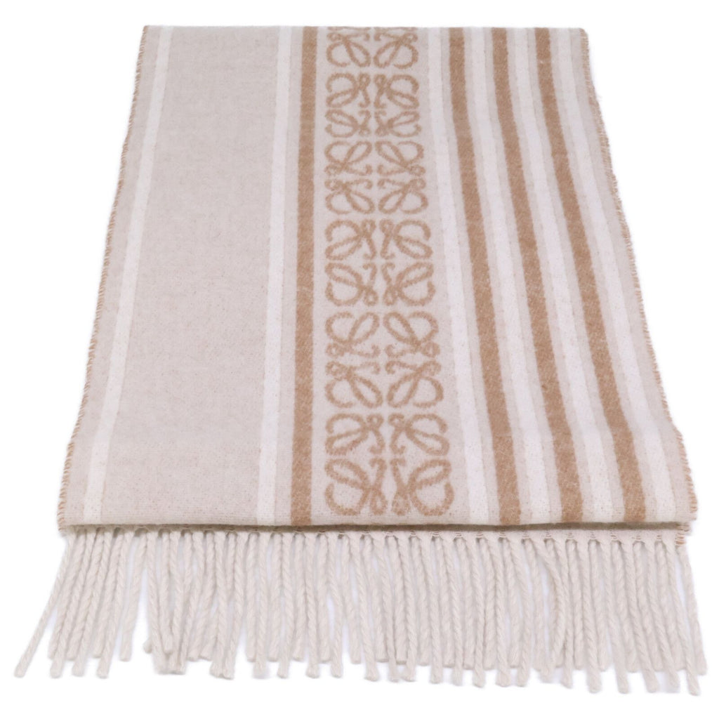 Loewe Wool Cashmere Anagram Jacquard Pattern Scarf — view 3