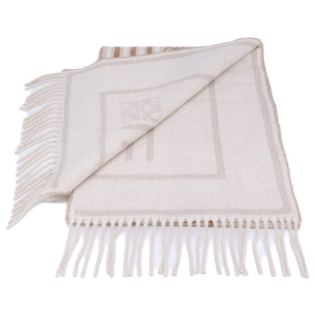 Loewe Wool Cashmere Anagram Jacquard Pattern Scarf — view 4