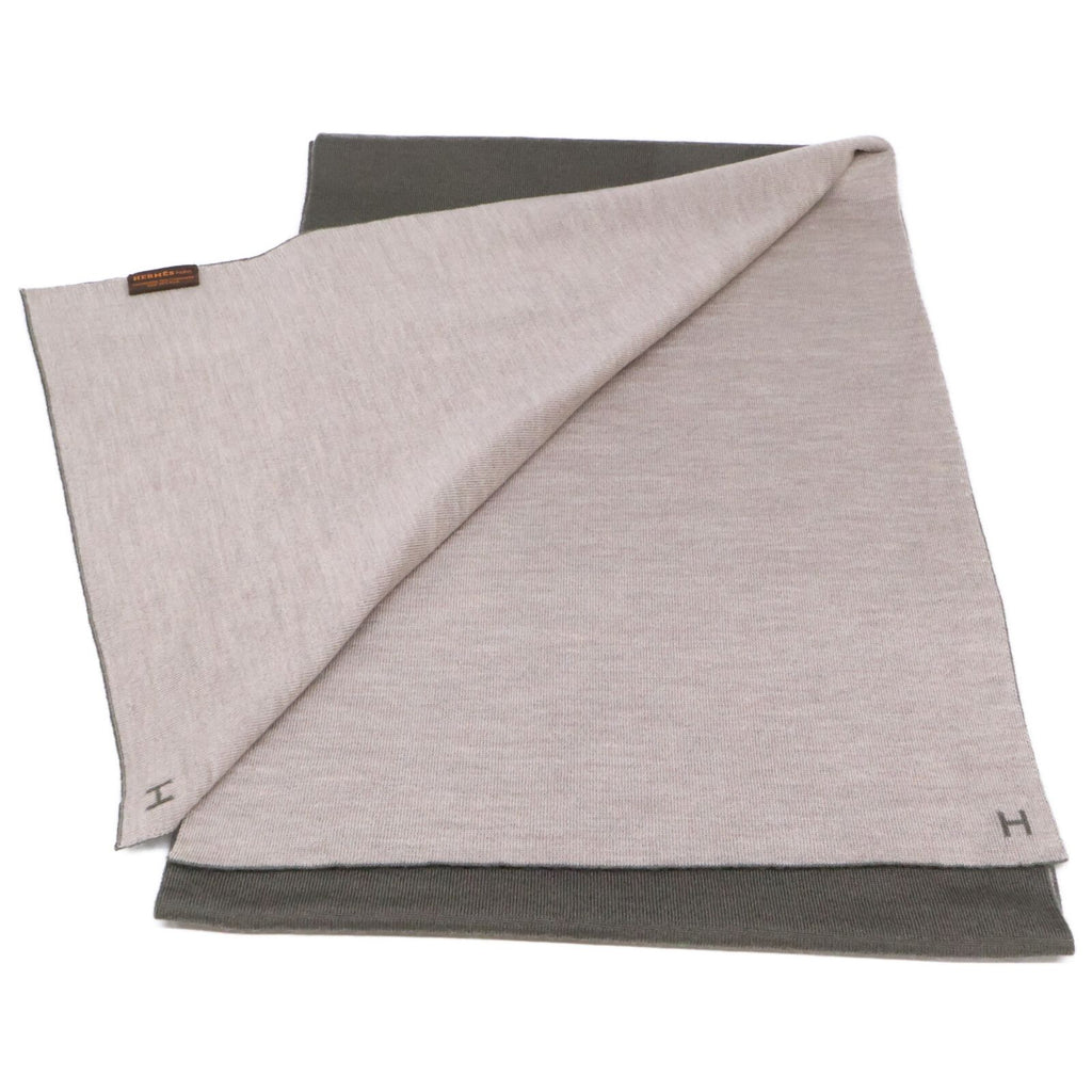 Hermes Alle Tour Cashmere Silk Logo Reversible Scarf — view 4
