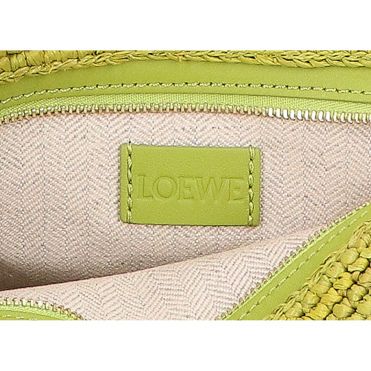 Loewe Raffia & Calf Slit Pochette — view 7