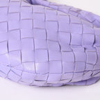 Bottega Veneta Mini Jodie Hobo Handbag Intrecciato Purple Lambskin Silver — view 7