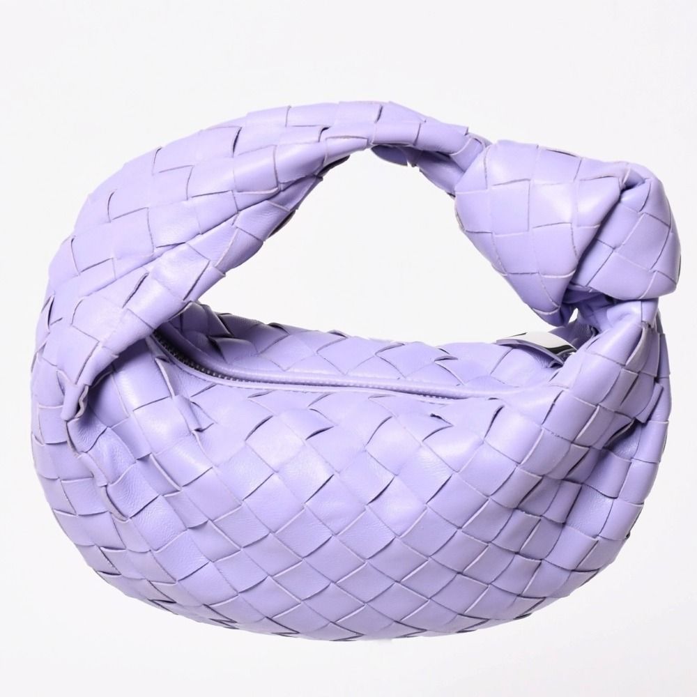 Bottega Veneta Mini Jodie Hobo Handbag Intrecciato Purple Lambskin Silver — view 2