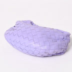 Bottega Veneta Mini Jodie Hobo Handbag Intrecciato Purple Lambskin Silver — view 6