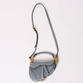 Dior Saddle Micro Cloud Blue Mini Bag Gold Magnetic