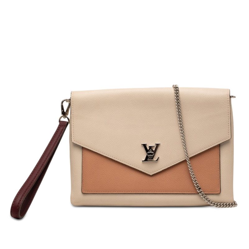 Louis Vuitton Pochette My Lockme Chain Shoulder Bag Clutch 2-Way Rose Swoak