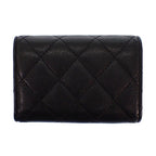 Chanel Classic Small Flap Wallet Trifold Caviar Leather Black Gold — view 3