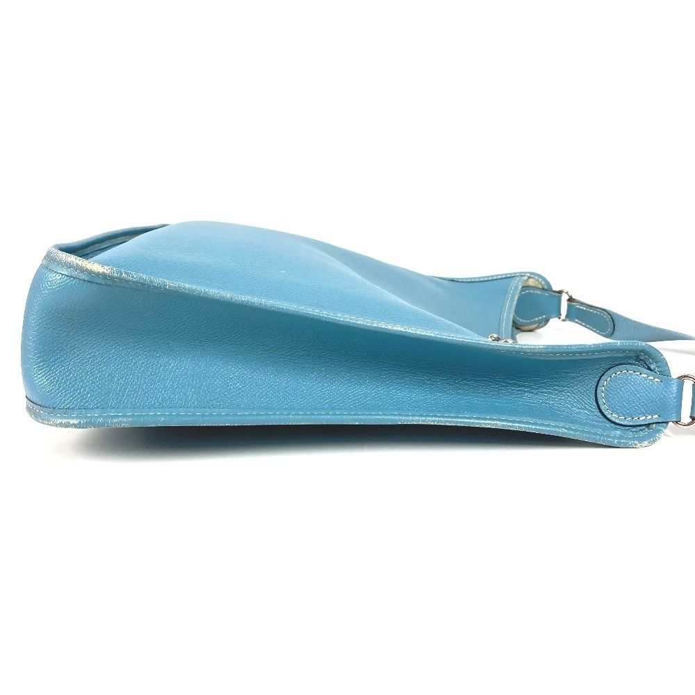Hermes Shoulder Bag Vespa PM Leather Blue Jean — view 3