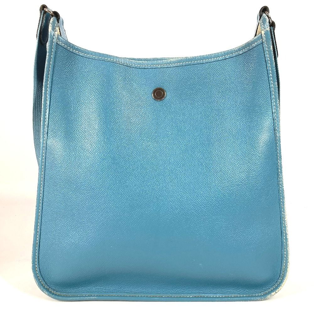 Hermes Shoulder Bag Vespa PM Leather Blue Jean — view 2