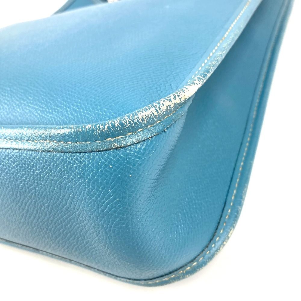 Hermes Shoulder Bag Vespa PM Leather Blue Jean — view 6