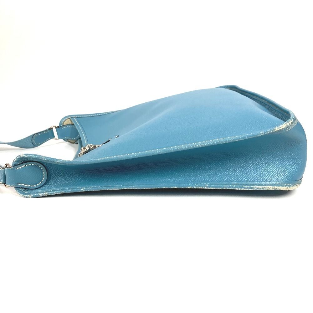 Hermes Shoulder Bag Vespa PM Leather Blue Jean — view 4