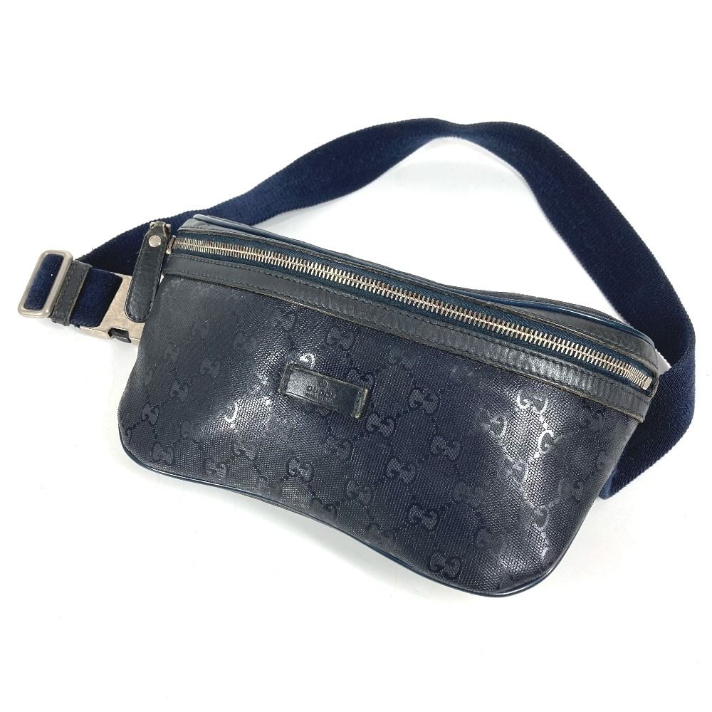 Gucci Waist Bag Logo GG Supreme Navy — view 3