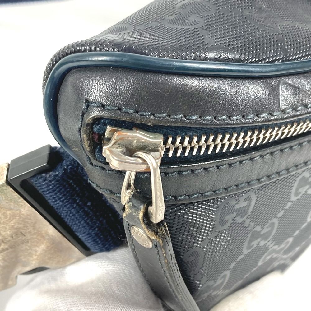Gucci Waist Bag Logo GG Supreme Navy — view 7