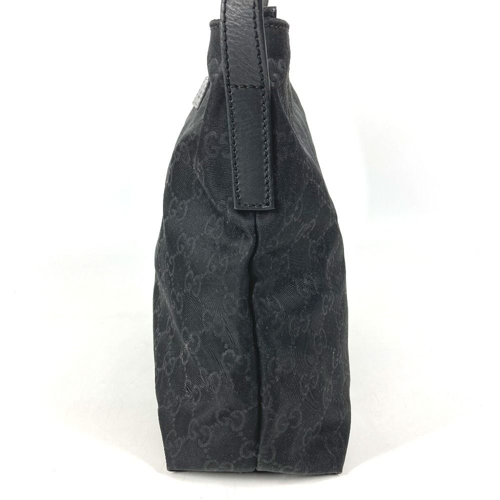 Gucci Shoulder Bag GG Logo Leather Nylon Black — view 3