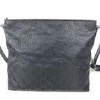 Gucci Shoulder Bag GG Logo Leather Nylon Black — view 2