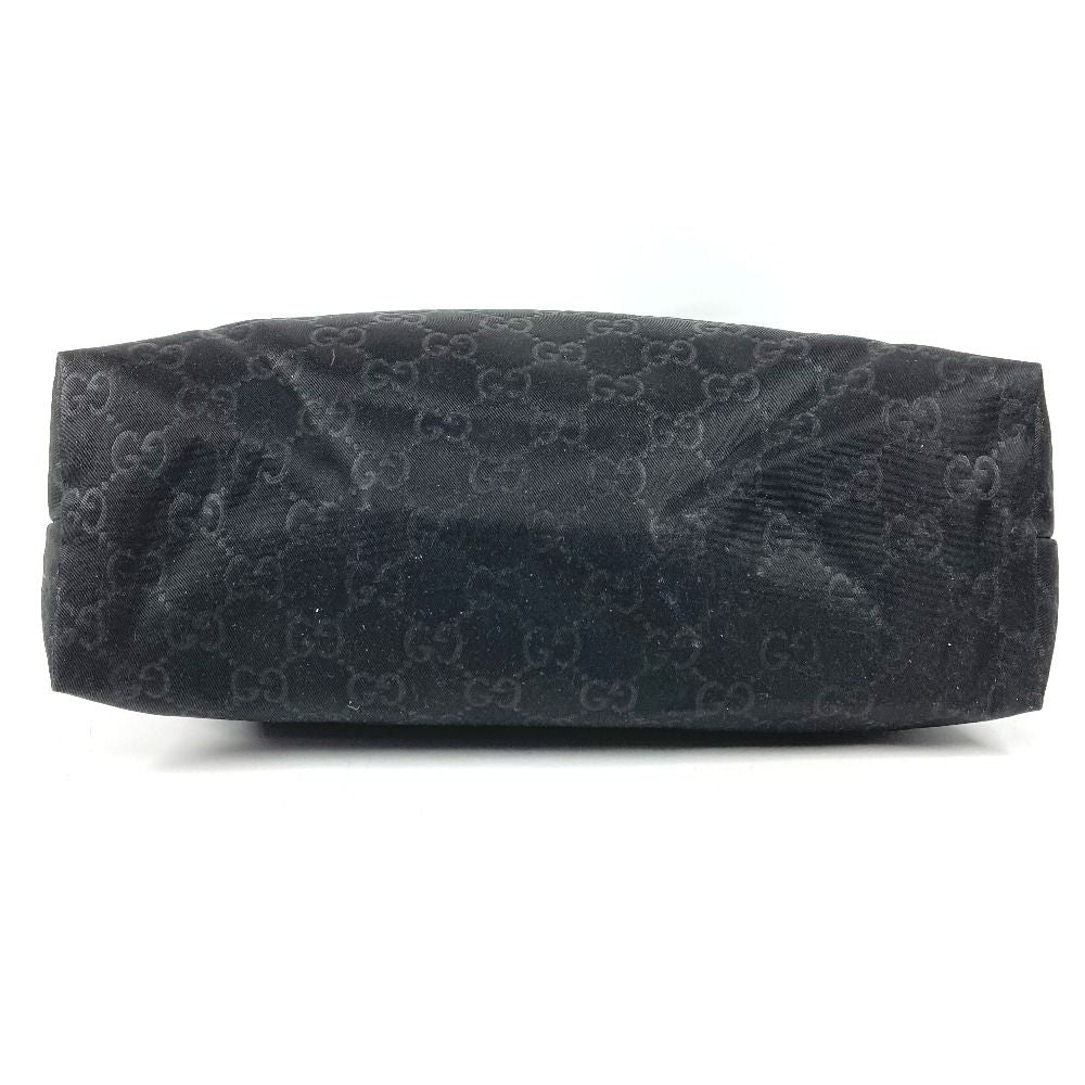 Gucci Shoulder Bag GG Logo Leather Nylon Black — view 5