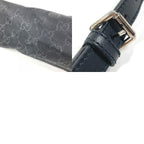 Gucci Shoulder Bag GG Logo Leather Nylon Black — view 9