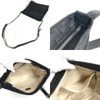 Gucci Shoulder Bag GG Logo Leather Nylon Black — view 8