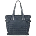 Chanel Shoulder Bag New Travel Line GM Nylon Leather Black