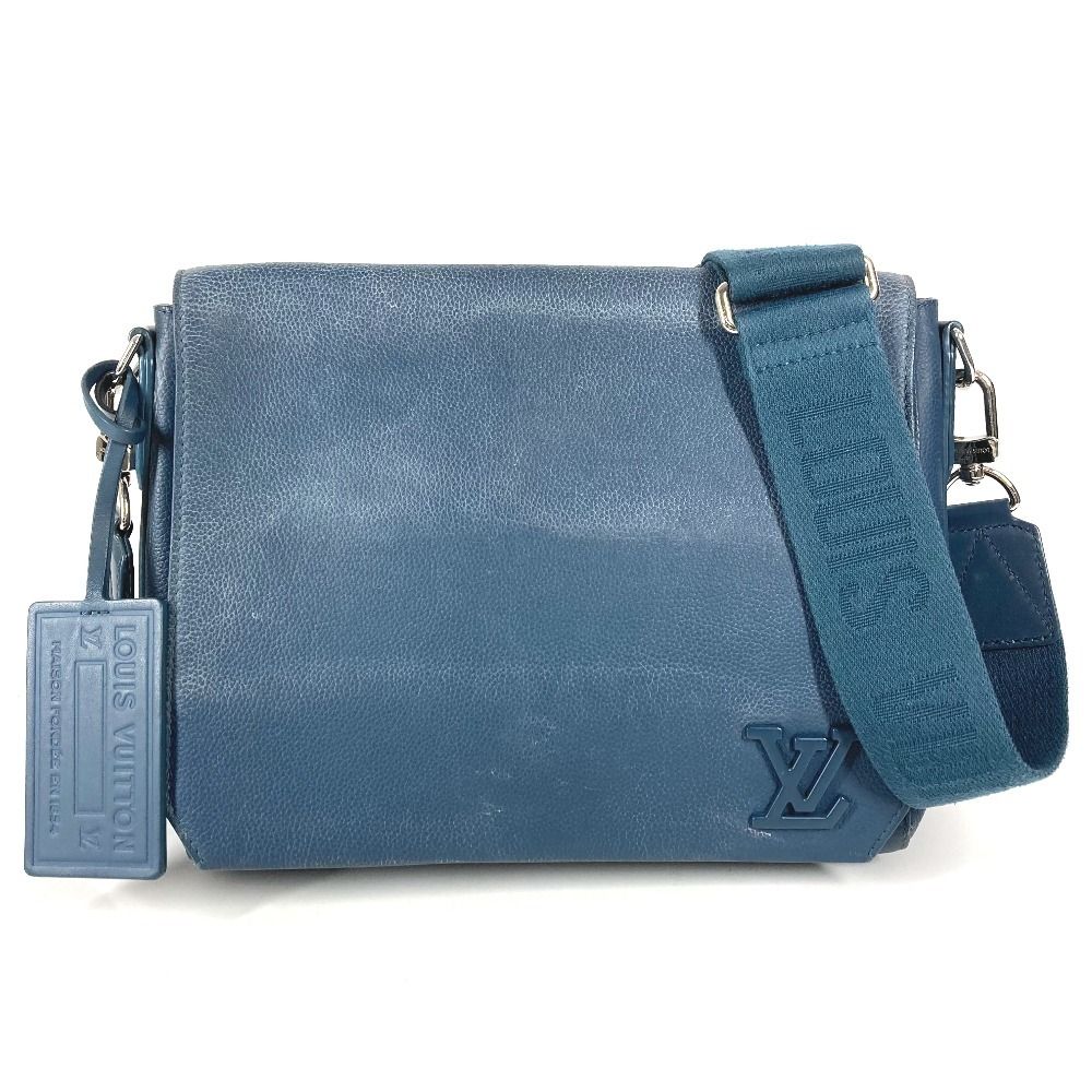 Louis Vuitton Shoulder Bag Takeoff Messenger Leather Navy