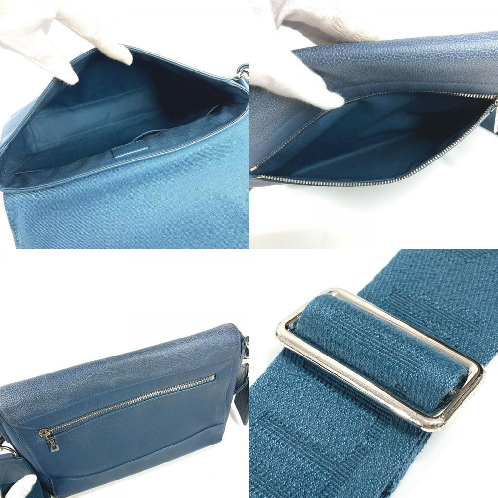 Louis Vuitton Shoulder Bag Takeoff Messenger Leather Navy — view 9