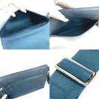 Louis Vuitton Shoulder Bag Takeoff Messenger Leather Navy — view 9