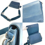 Louis Vuitton Shoulder Bag Takeoff Messenger Leather Navy — view 8
