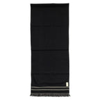 Gucci Shawl GG Pattern Scarf Wool Logo Gray Black — view 5