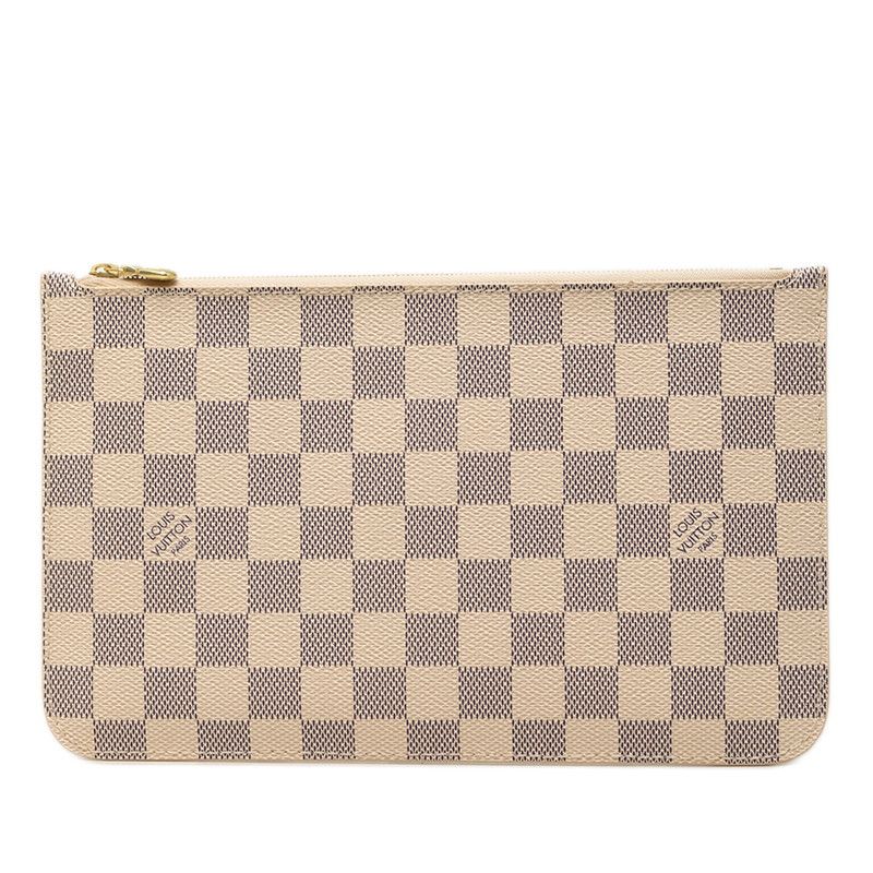 Louis Vuitton Damier Azur Neverfull White Leather 1